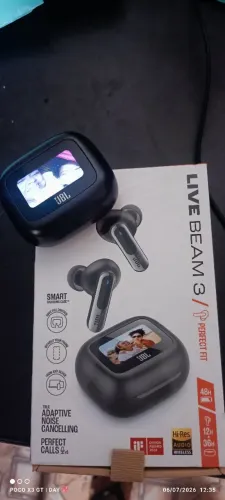 Fones bluetooth Jbl Live Beam 3 True Wireless, Cor Preto. Original. Com caixa. 