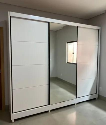 Guarda roupa Casal MDF - Branco