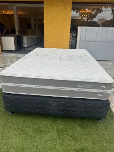 Cama de Casal ECOFLEX COM COLCHÃO CASAL SEMINOVO - Entrego!