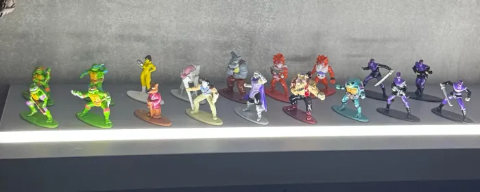 Tartarugas ninja die cast nano metal figures