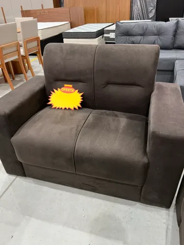 Sofá 2 Lugares Veludo Marrom NOVO PRONTA ENTREGA