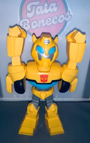 Boneco transformes mega bumblebee 25 cm hasbro usado ótimo estado