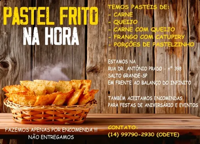 Pastel Frito na hora