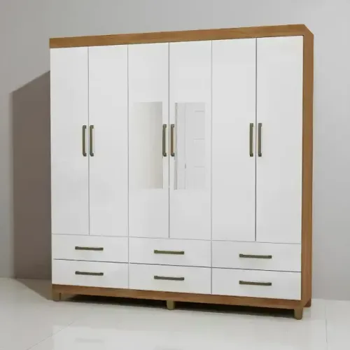 Guarda Roupa Dallas Casal 6 Portas 6 Gavetas (pronta entrega)