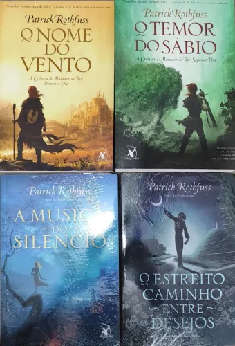4 livros O nome do vento Patrick Rothfuss A crônica do matador do rei