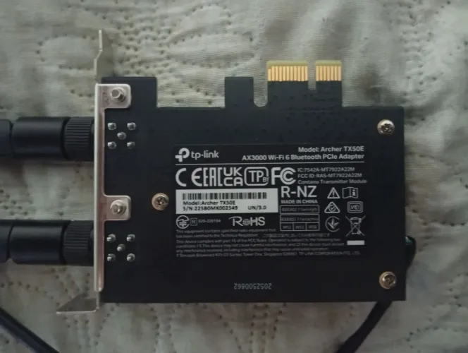 Placa TP-Link Wi-fi 6 AX3000 modelo TX50E