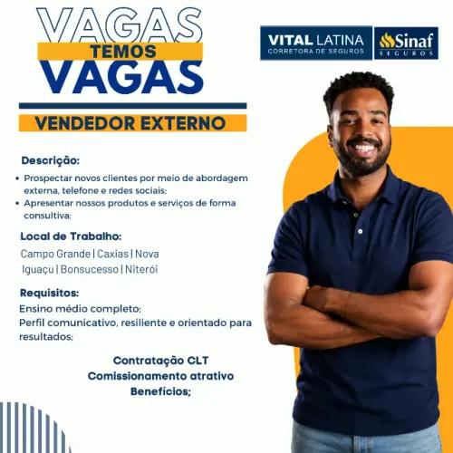 ? Estamos contratando Vendedores Externos!