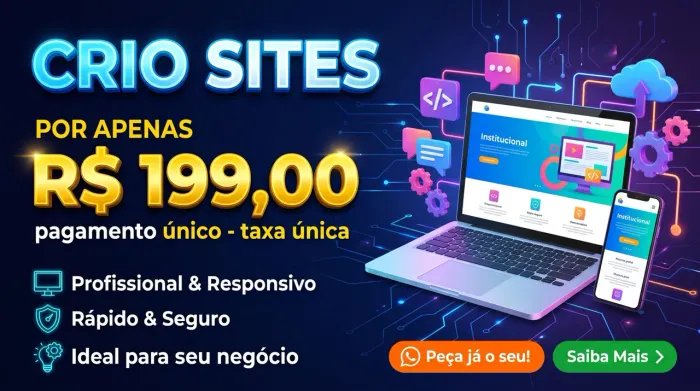 Crio sites profissionais 