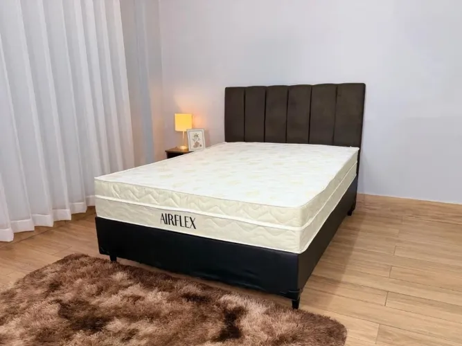Colchão Airflex Molas Ensacadas Casal+Box casal+ Cabeceira Entrega Rápida