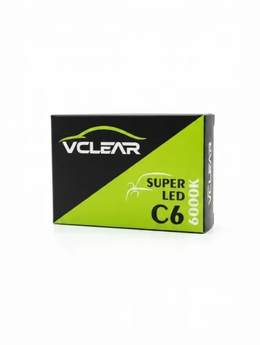 Par de Lâmpadas Super LED H7 C6 6000K VCLEAR - Ótimo Estado