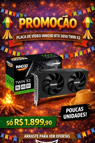 Placa De Video Gpu Inno3d Geforce RTX 5050 Twin X2 8GB 128bits Gddr6(Nova/Garantia)