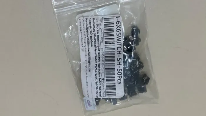 Lote 50x Botão Push Button Chave Táctil 6x6x5mm (Arduino/ESP)