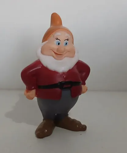 BONECO MINIATURA ORIGINAL DISNEY BRANCA DENEVE E OS SETE 7 ANÕES FELIZ