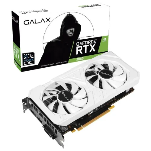 Placa de Vídeo GALAX GeForce RTX 2060 EX White 1-Click OC 6GB GDDR6 - Primeiro Dono