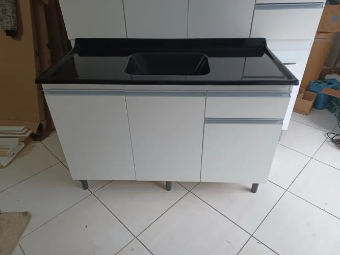 Kit balcão de pia 1,20 simples + tampo marmorite!! R$399,00
