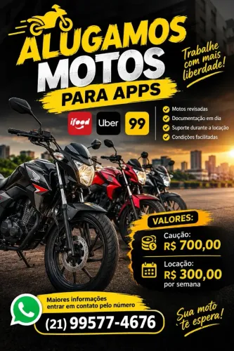 Alugamos motos para app