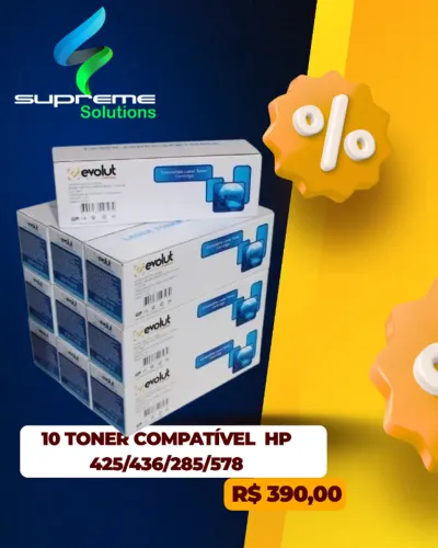 10 TONER COMPATÍVEL COM IMPRESSORA HP 435A/436A/285A/278A UNIVERSAL