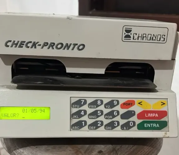 Máquina De Preencher Cheque Check Pronto Chronos Cor Branco