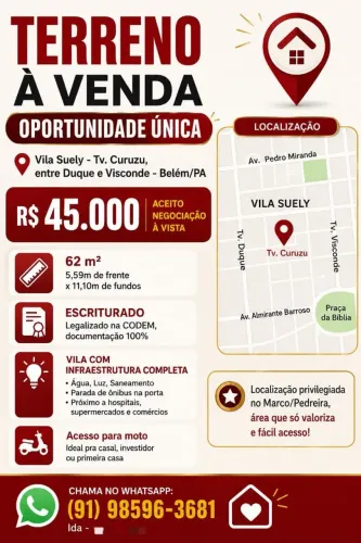 Vende-se Terreno bem localizado