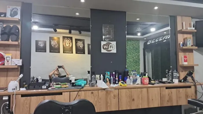 Bancada para barbearia