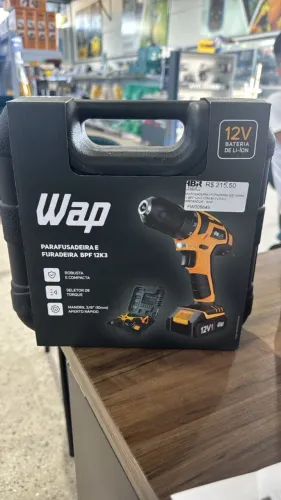 PARAFUSADEIRA / FURADEIRA 3/8" 10MM 12V BPF 12K3 COM BATERIA E CARREGADOR - WAP