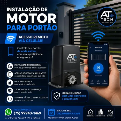 Instalação e manutenção de motor de portão 