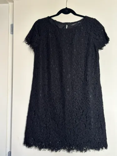 Vestido Zara de renda preto - TAM G
