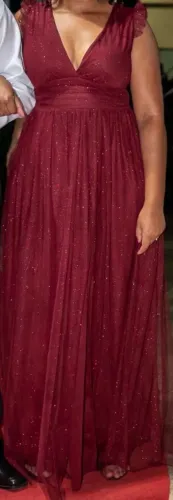 Vestido Marsala Longo Tam. M - Usado Apenas 1 Vez 