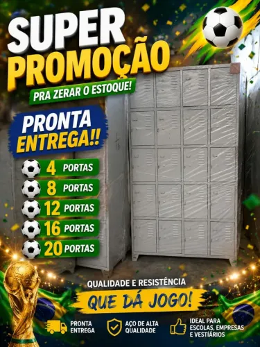Roupeiro pra vestiários 4 8 12 16 20 portas marca Amapá pronta entrega 