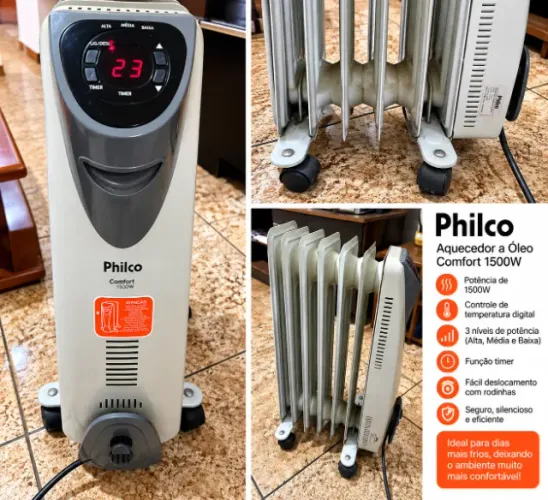 Aquecedor Philco Comfort 1500W - Pouco Uso e Ótimo Estado