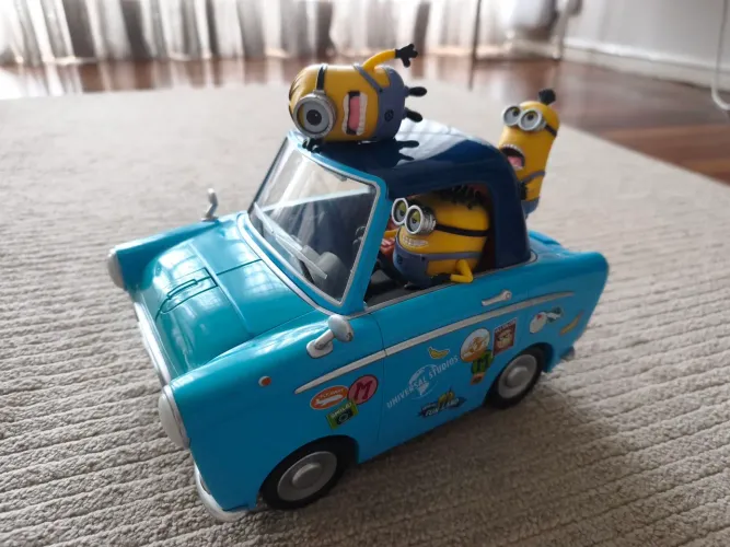 Balde de Pipoca Colecionável Minions Carro - Original Universal Studios