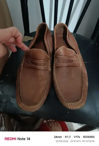 Mocassim masculino de couro