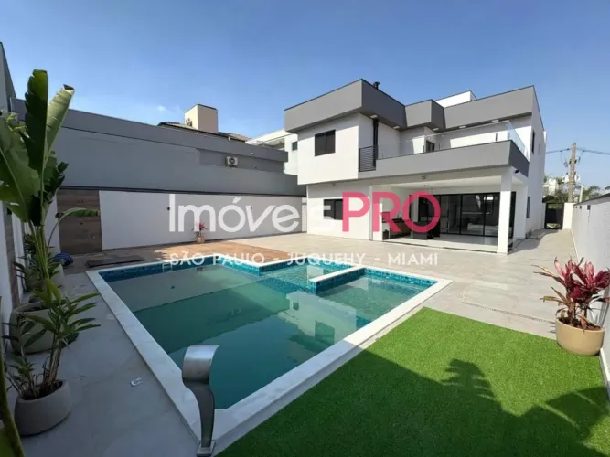 Casa nova moderna a venda no condominio Helvetia Park em Indaiatuba com 328m2, 3 suites, 4