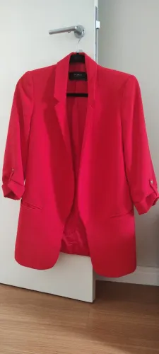 Blazer zara alongado maxi vermelho - Tam P