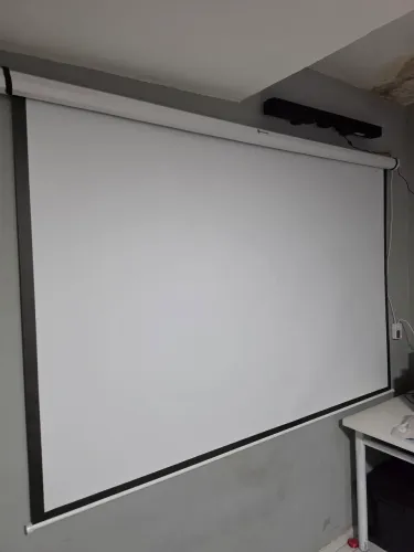 Tela de projeção elétrica 200x150cm 220v goldentec