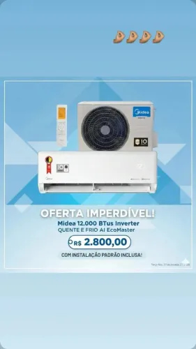 Ar midea 12.000btus inverter com ia
