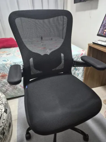 Cadeira de Escritório FlexiSpot com mesh, braços 3d, reclinação, base de metal