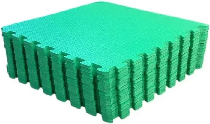 12 peças de tatames verdes de 10mm