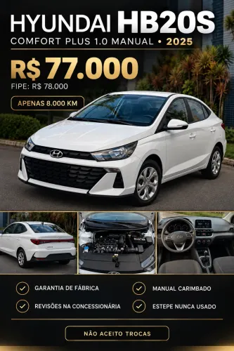 Hyundai HB20S Comfort Plus 1.0 Flex 12V Mec. 2025