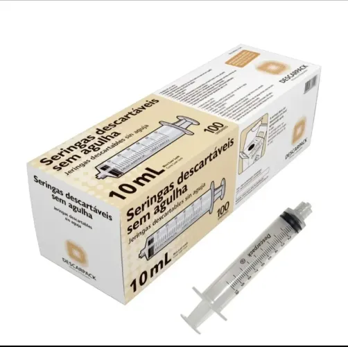 Kit 100 unidades de seringa de 10ml