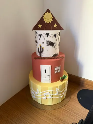 Maquete de bolo de aniversário