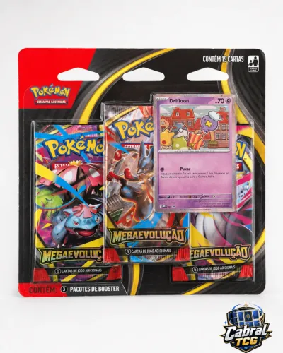 Blister Triplo Pokémon TCG Megaevolução Drifloon Copag Lacrado