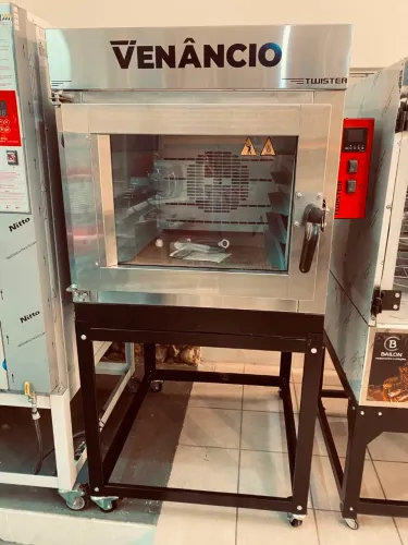 NZ. Forno turbo inox GÁS 5 esteiras VENÂNCIO