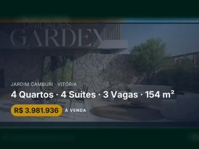 Oportunidade única em Jardim Camburi: último Garden no Lago by Mivita!