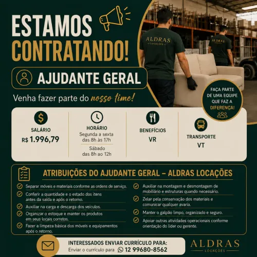 Contrata-se Ajudante Geral