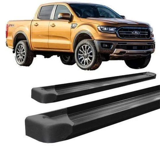 Estribos Laterais Plataforma Para todos os carros Aluminio Anodizado/Preto !!!Instalados