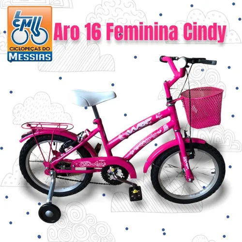 Bicicleta Cindy aro 16 feminina promoção 