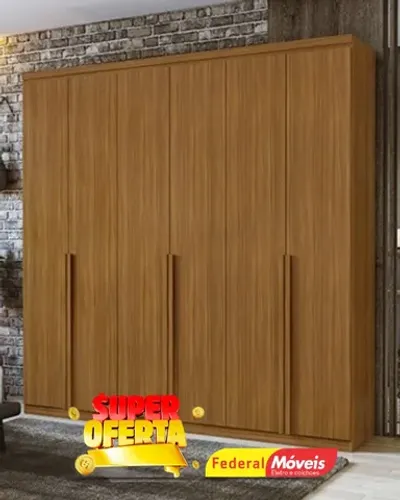 Guarda Roupa 100% MDF 6 Portas 4 Gavetas Super Lindo Fazemos Entrega