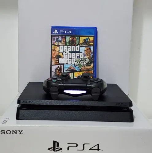 OFERTA - PS4 1 TERA - Slim - c/ Garantia + Jogo Físico.