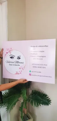 Placa em pvc para fachada de loja com sua logomarca personalizada 
